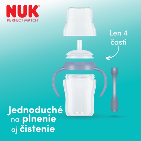 NUK Perfect Match Penguin fľaša s rúrkou
