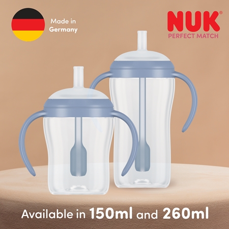 NUK Perfect Match Penguin μπουκάλι με καλαμάκι