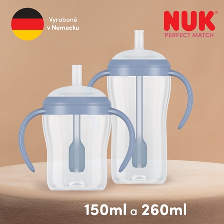 NUK Perfect Match Penguin fľaša s rúrkou