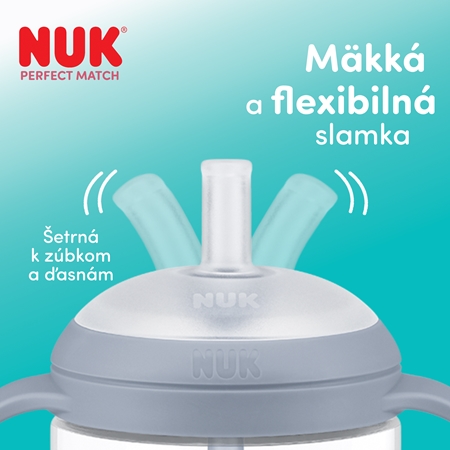 NUK Perfect Match Bear fľaša s rúrkou