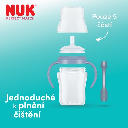 NUK Perfect Match Bear láhev s brčkem