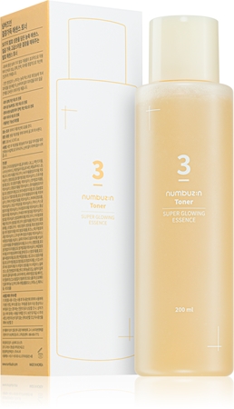 Numbuzin No. 3 Super Glowing Essence Toner posvetlitveni tonik za obnovo čvrstosti obraza