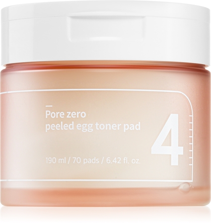 Numbuzin No. 4 Pore Zero Peeled Egg Toner Pad peelingové pleťové tamponky proti lesknutí pleti a rozšířeným pórům
