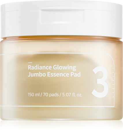 Numbuzin No. 3 Radiance Glowing Jumbo Essence Pad tonizační polštářky pro rozjasnění a hydrataci