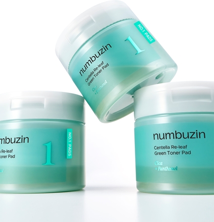 Numbuzin No. 1 Centella Re-Leaf Green Toner Pad patchs tonifiants pour apaiser la peau