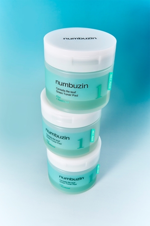 Numbuzin No. 1 Centella Re-Leaf Green Toner Pad patchs tonifiants pour apaiser la peau