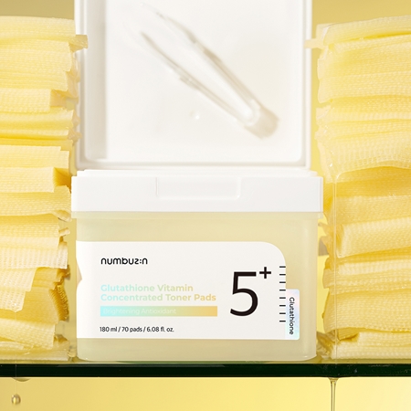 Numbuzin No. 5 Glutathione Vitamin Concentrated Toner Pad toner pads for radiance and hydration