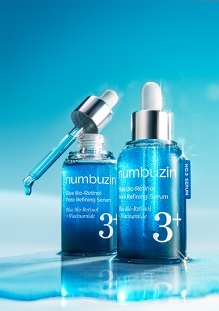 Numbuzin No. 3 Blue Bio-Retinol Pore Refining Serum Firming Facial Serum to smooth skin and minimise pores