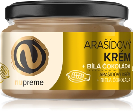 Nupreme Arašidový krém s bielou čokoládou orechová nátierka s čokoládou