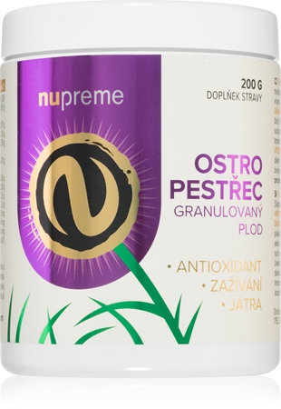Nupreme Ostropestřec mariánský granulovaný plod přírodní antioxidant pro podporu funkce jater