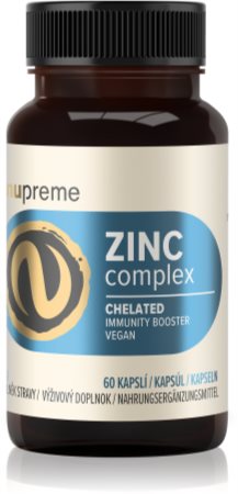 Nupreme Zinc Complex Chelated podpora imunity pro podporu imunitního systému, krásnou pleť, nehty a normální stav zubů