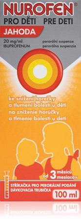 Nurofen Nurofen pre deti jahoda 20 mg/ml perorálna suspenzia pre deti