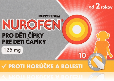 Nurofen Nurofen pre deti 125 mg čapíky na zníženie horúčky a tlmenie bolesti