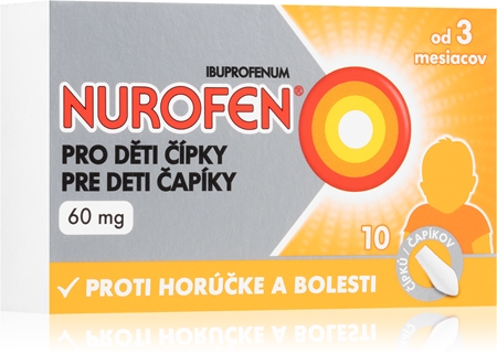 Nurofen Nurofen pre deti 60 mg čapíky na zníženie horúčky a tlmenie bolesti