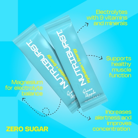 Nutriburst Hydratation + Energy rehydratačný elektrolytový nápoj s kofeínom