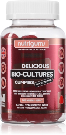 Nutrigums Essential Series Bio-Cultures Microbiome žvýkací měkké tobolky pro podporu zažívání