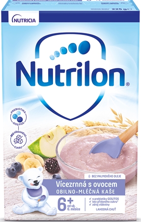 Nutrilon Obilno-mléčná kaše vícezrnná kaše s ovocem