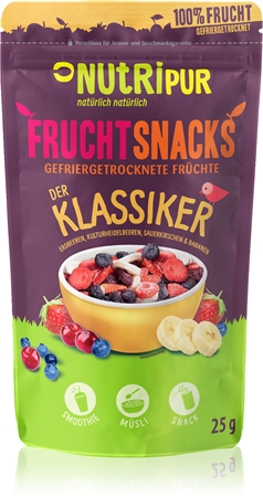 Nutripur Frucht Snacks Der Klassiker gefriergetrocknete Früchte