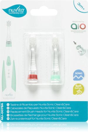 Nuvita Sonic Clean&Care Replacement Brush Heads Capete de schimb pentru baterie sonic periuta de dinti pentru bebeluși