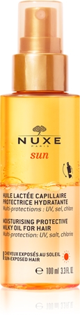 Nuxe Sun Moisturizing Protective Milky Oil For Hair apsauginis aliejus chloro, saulės ir druskos pažeistiems plaukams