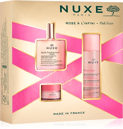 Nuxe Set 2023 Pink Fever julegavesæt (til ansigt, krop og hår)