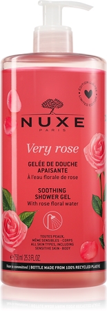 Nuxe Very Rose Soothing Shower Gel tusfürdő gél rózsa illattal