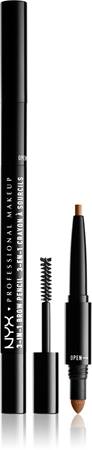 NYX Professional Makeup 3-In-1 Brow Pencil szemöldökformázó ceruza