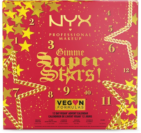 NYX Professional Makeup Gimme SuperStars! 12 Days Vegan Calendar Χριστουγεννιάτικο ημερολόγιο vegan