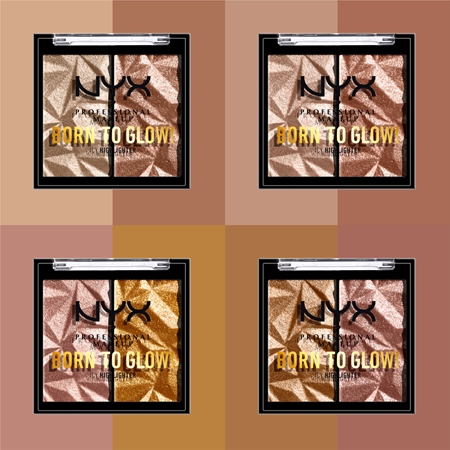 NYX Professional Makeup Born To Glow Icy Highlighter palette di illuminanti