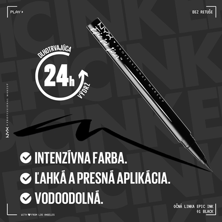 NYX Professional Makeup Epic Ink Liner Precízna vodeodolná linka