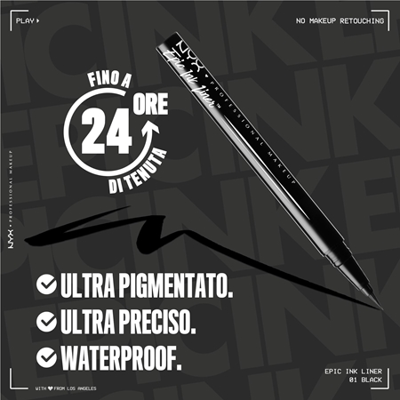NYX Professional Makeup Epic Ink Liner eyeliner di precisione waterproof