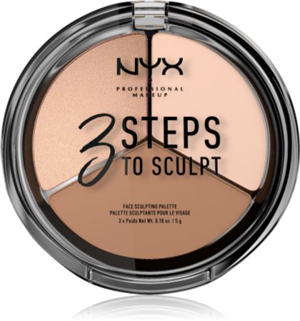 NYX Professional Makeup 3 Steps To Sculpt paleta za konture obraza