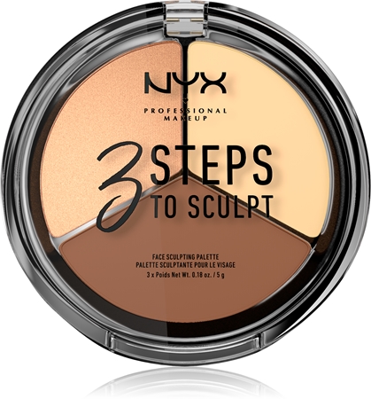 NYX Professional Makeup 3 Steps To Sculpt palette contouring