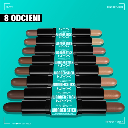 NYX Professional Makeup Wonder Stick Dual Face Lift Dwustronny sztyft do konturowania
