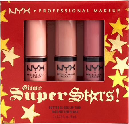 NYX Professional Makeup Gimme SuperStars! Butter Lip Gloss Trio set cadou de buze