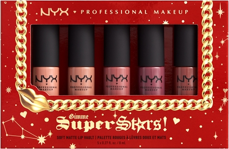 NYX Professional Makeup Gimme SuperStars! Soft Matte Lip Cream Vault poklon set za usne