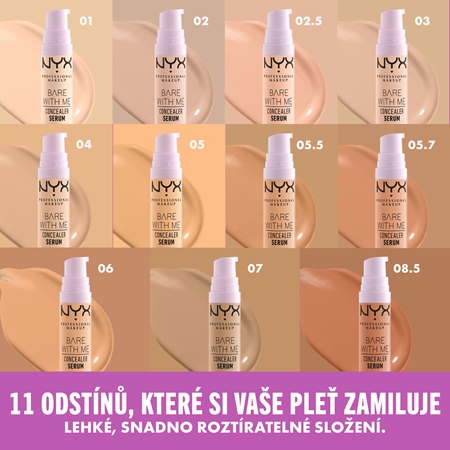 NYX Professional Makeup Bare With Me Concealer Serum hydratační korektor 2 v 1