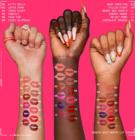 NYX Professional Makeup Smooth Whip Matte Lip Cream sametová rtěnka s vyhlazujícím efektem