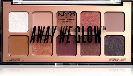NYX Professional Makeup Away We Glow paletka očních stínů