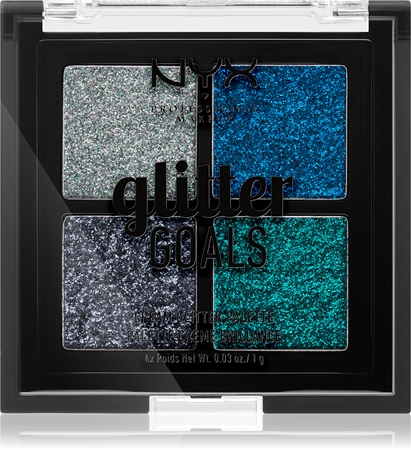 NYX Professional Makeup Glitter Goals paleta de glitter prensado pack pequeño
