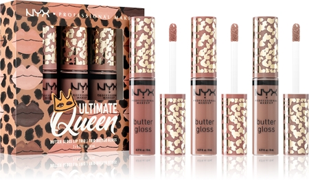 NYX Professional Makeup Ultimate Queen Butter Gloss Trio dárková sada na rty