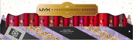 NYX Professional Makeup Limited Edition Xmass 2022 Mrs Claus Oh Deer Matte Lip Vault sada rtěnek (s matným efektem)