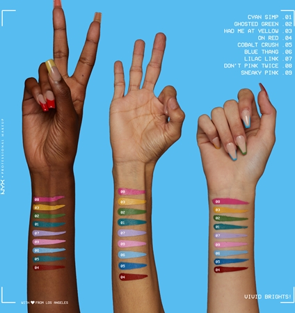 NYX Professional Makeup Vivid Brights tekuté oční linky