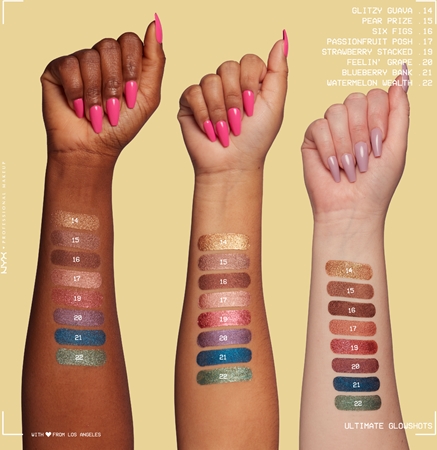 NYX Professional Makeup Ultimate Glow Shots Šķidras acu ēnas ar mirdzumiem