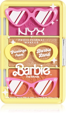 NYX Professional Makeup Barbie Mini Cheek Palette highlighter and blusher palette