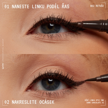 NYX Professional Makeup Epic Ink precizní voděodolná linka