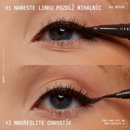 NYX Professional Makeup Epic Ink Precízna vodeodolná linka