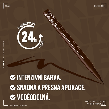 NYX Professional Makeup Epic Ink precizní voděodolná linka