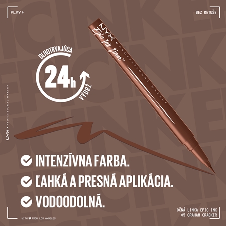 NYX Professional Makeup Epic Ink Precízna vodeodolná linka