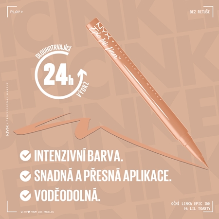 NYX Professional Makeup Epic Ink precizní voděodolná linka